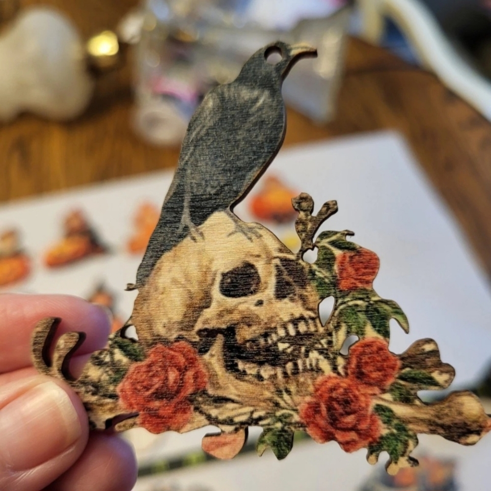 36 Piece HalloweenWood Cutout Ornaments With String